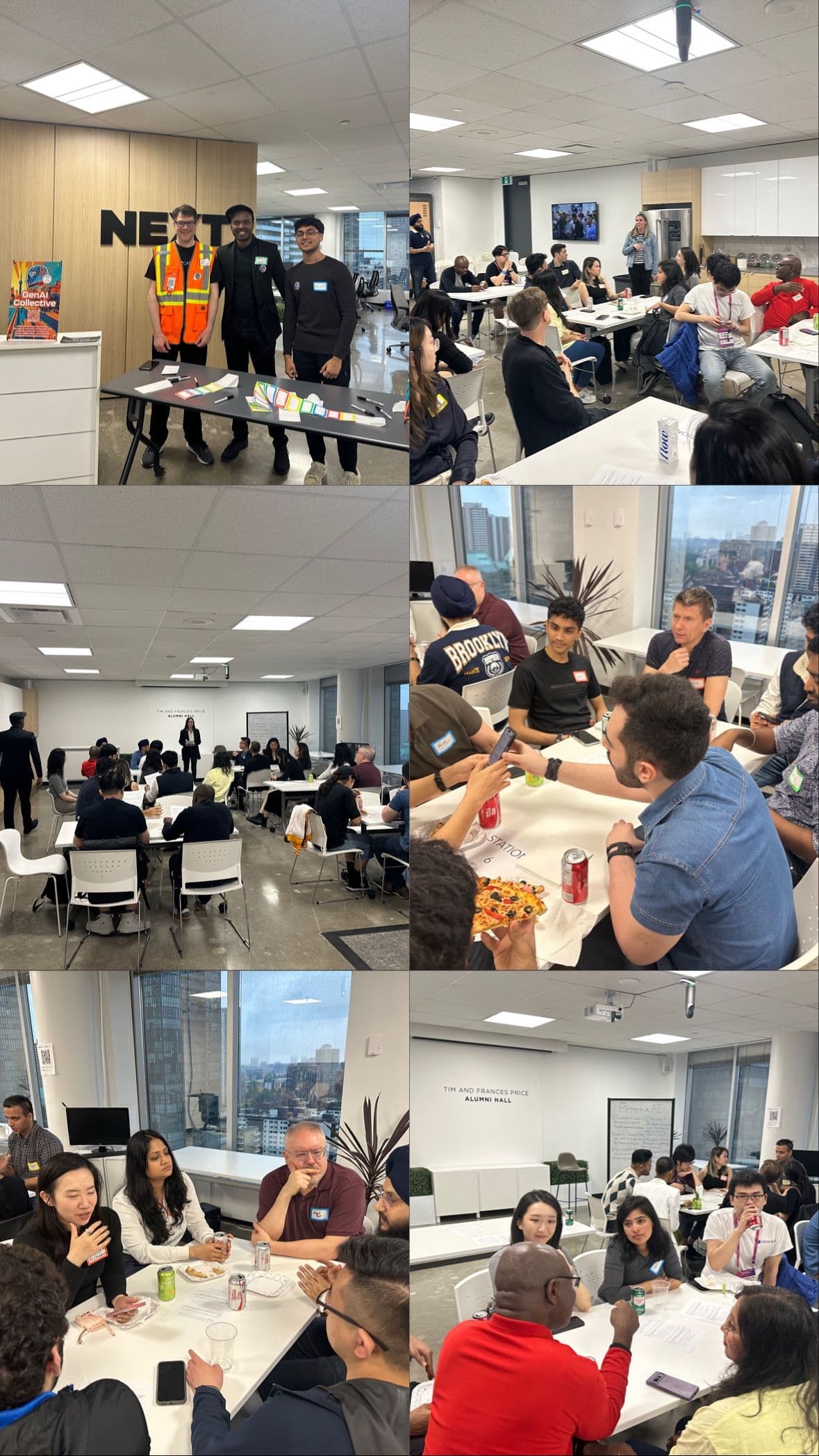 Karan leading Fintech + AI discussion-style meetup at Next AI office