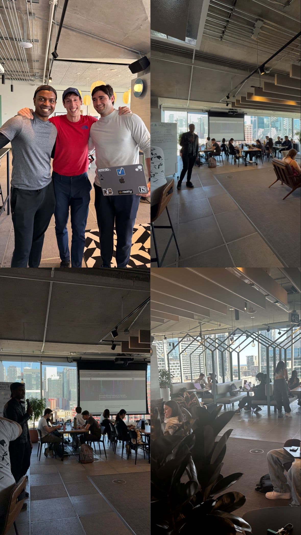 Karan presenting fintechtoronto.com at Shopify Builder Sundays showcase
