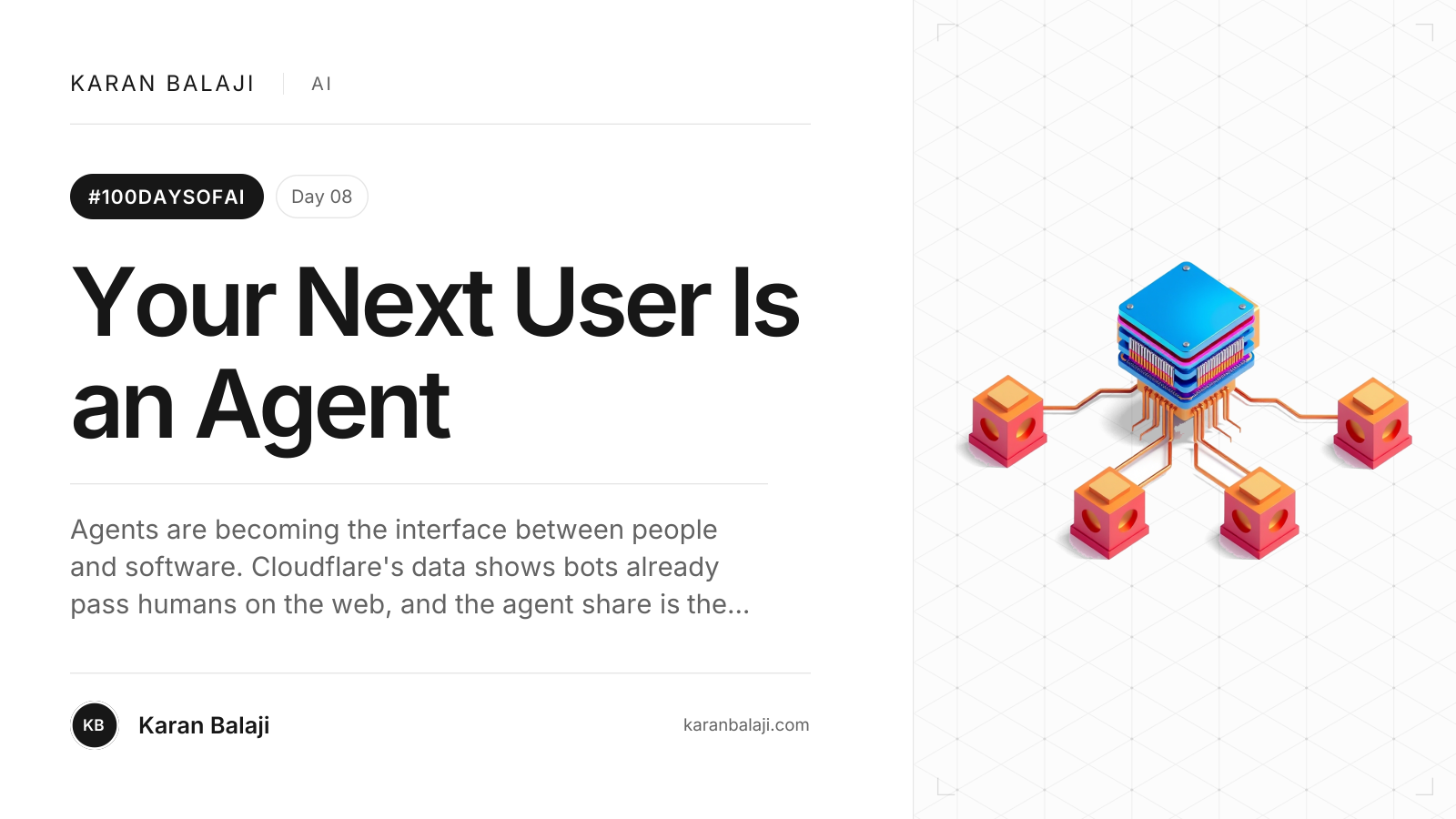 Day 8/100: Your Next User Is an Agent