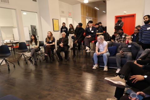 Teams presenting at the Evolved Technology AI in medicine hackathon